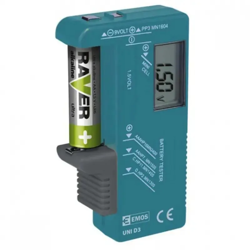 Emos univerzalni tester za baterije sa LCD displejom NO322 Emos univerzalni tester za baterije sa LCD displejom NO322