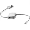 Max Mobile micro USB Data kabal samouvlačni bijeli 2213