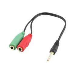 White Shark Adapter Stereo 3.5 mm M 4pin/2xStereo jack F 3pin 3.5 mm