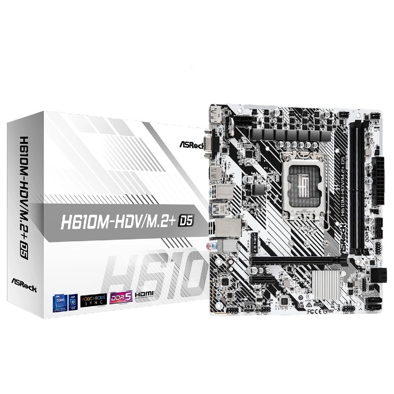 Matična ploča ASROCK, Intel H610M-HDV/M.2+ D5 Matična ploča ASROCK, Intel H610M-HDV/M.2+ D5