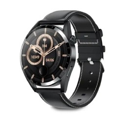 Microwear smartwatch GT3 PRO metal crni, narukvica od umjetne kože