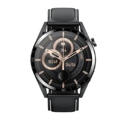 Microwear smartwatch GT3 PRO metal crni, narukvica od umjetne kože